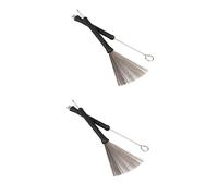 VICASKY 4piezas Baquetas De Metal Retráctiles Extremos De Cepillos De Alambre Para Batería Mango De Ergonómico De Total