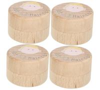 VICASKY 4piezas Caja De Recuerdo De Primer Corte De Cabello De Madera Organizador De Almacenamiento Infantil Para Memorias Niñas