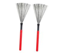 VICASKY 4piezas Cepillos De Tambor Retráctiles De Alambre Mango De Madera Para Jazz y Práctica De Percusión