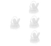 VICASKY 4piezas Cesta De Pascua Con Orejas De Conejo Cesta Decorativa Multifuncional Para Almacenamiento De Juguetes y Dulces Capacidad Para Celebraciones y Organización Del Hogar