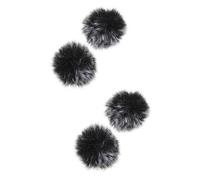 VICASKY 4piezas Cubierta De Micrófono Antiviento De Protector De Imitación De Pluma Para Grabación y Eventos Exteriores Accesorios Para Micrófonos De Clip