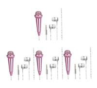 VICASKY 4piezas Micrófono Vocal Portátil para Grabación De Voz y Karaoke Compatible Teléfonos y Dispositivos Electrónicos para Videos Exterior