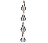VICASKY 4piezas Sordina Para y Trombone Mute De Práctica De Aluminio y Corcho Reducción De Ruido Efectiva Para Ensayos Silenciosos