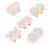 VICASKY 5 pares de pendientes de clip para niñas, pendientes sin perforar para fiestas, cumpleaños y moda diaria, idea de regalo para princesas pequeñas
