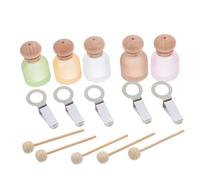 VICASKY 5 Piezas Botella de Perfume Esmerilada Frascos para Aceites Esenciales Atomizadores de Perfume de Viaje para Coche Uso Salpicadero Vacíos Recargables