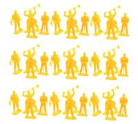 VICASKY 50 piezas de miniaturas de trabajadores - figuras de juguete de construcción realistas para niños miniaturas decorativas para suministros de fiesta y decoración del hogar