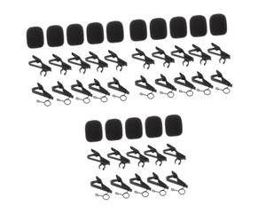 VICASKY 54piezas Clips De Micrófono Con Esponja Para Corbata Clips De Sujeción Para Micrófono Lavalier Accesorios Para Grabación y Comunicación Camisetas y Chaquetas