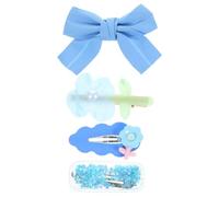 VICASKY 5juegos Pinzas Para Cabello De Niñas Adorables Clips De Flores Para Fiesta y Uso Diario Accesorios Para Pequeñas Princesas