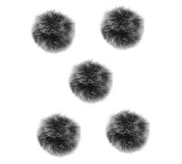 VICASKY 5piezas Funda De Micrófono Antiviento De Piel Fuzzy Cubierta Protectora Desmontable Para Grabación y Presentaciones Compatible Micrófonos De Clip Para Ruido Del Viento y Saliva