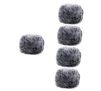 VICASKY 5piezas Funda De Micrófono De Peluche Antiviento y Antisalpicaduras Para Reducción De Compatible Varios De Micrófono Diseño Práctico y De Usar