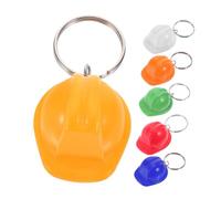 VICASKY 6 llaveros de sombrero de construcción, accesorios, chaleco de almacenamiento, llavero para llavero, adornos de construcción