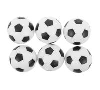 VICASKY 6 Piezas Balones de Repuesto para Futbolín de 28mm Blanco y Negro | Plástico Resistente, Exterior Liso y Colores Vivos, para Entrenamiento y Juego Competitivo, Tamaño Estándar