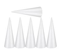 VICASKY 6 Piezas Forma de Cono de Espuma de Color Claro para Manualidades y | Ligera, Fácil de Pintar y Moldear, Adecuado para Proyectos Escolares y Eventos Navideños