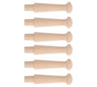 VICASKY 6 Piezas Gancho de Pared de Madera para Abrigos y Sombreros Superficie sin Acabado y Capacidad para Cargas Pesadas, Adecuado para Pasillo o Entrada