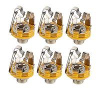 VICASKY 6 Piezas Jack de Guitarra Eléctrica de Acero Inoxidable Doble Conexión para Grabación y Refuerzo de Sonido