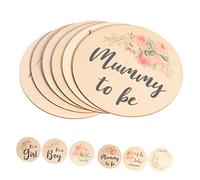 VICASKY 6 Piezas Tarjetas De Hitos Para Bebés Nacimiento Tarjetas De Fotos De Memoria Signo De Bebe Cartel De Bienvenida Bebé Mujer Embarazada De Madera Tarjeta Mensual