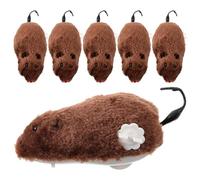 VICASKY 6 Ratones de Peluche Mecanismo de Cuerda para Gatos, Juguete Interactivo de Cuerda Pequeño, Color Aleatorio, Paquete de 6 Piezas, Adecuado para Mantener Activo a