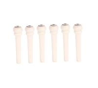 VICASKY 6piezas Alfileres de Cuerda de Hueso de Buey para Puente de Guitarra con Círculo de Latón y Clavos de Cuerda para Guitarra Acústica
