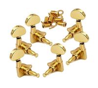 VICASKY 6piezas Clavijas De Afinación Para Guitarra Acústica De Semicirculares Doradas y Cromo Instalación Fácil y Duradera