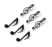 VICASKY 6piezas Clips De Partituras Musicales Soporte De Página Para Pianistas y Músicos Fijación Fuerte Para Notas Libros De Música Recetas Color Negro