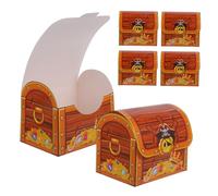 VICASKY 6piezas Cofre Del Tesoro Temática Pirata Cajas De Obsequio Para Dulces Para Decoración De Fiesta y Halloween