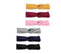 VICASKY 6piezas Diadema Deportiva para Mujer Banda Elástica Cruzada de Color Puro Diadema para Correr para Ejercicio y Actividades al Aire