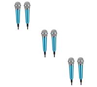 VICASKY 6piezas Micrófono Mini k Song para Karaoke Micrófono De Canto Portátil para Teléfonos Móviles Compatible Pc y Laptop and Play Color Azul Tipo Aleatorio