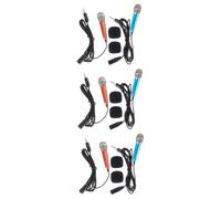 VICASKY 6piezas Micrófono Miniatura Portátil De Vocal para Teléfonos Móviles Conjunto para Cantar y Entrevistas Diseño Compacto y Duradero Ktv y Grabación Exterior
