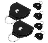 VICASKY 6piezas Porta Púas De Guitarra Bolsa De Cuero Estuche para Púas De Guitarra Unidades Portátil Llavero para Usar Conciertos o Practica Casa