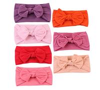 VICASKY 7 piezas de goma para el cabello con lazos elásticos para el cabello para niñas diario fiestas de cumpleaños sesiones de fotos cómodo y duradero gorro suave para delicados
