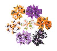 VICASKY 7 Piezas Horquilla de Lazo Halloween para Niñas Lazos Grandes Accesorios de Fiesta Cabello para Moños Coquette y Pasador de Pelo