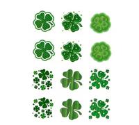 VICASKY 72 pegatinas de trébol de cuatro hojas con tatuajes falsos, pegatinas temporales para fiestas, pegatinas corporales impermeables para fiestas, pegatinas de fiesta, PVC autoadhesivo