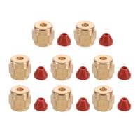 VICASKY 8 Piezas Boquilla de Cobre con Junta de Silicona para Máquina de Humo Profesional, Filtro Resistente y Accesorio para Equipo de Escenario en Conciertos y Dj