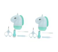 VICASKY 8 Piezas Juego de tijeras para uñas de bebé. equipo de bebé tijeras de uñas cortaúñas baul almacenamiento baul almacenaje pinzas lima de uñas infantil kit de cuidado de uñas AbS