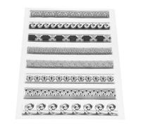 VICASKY 8 Piezas Sellos Transparentes de Pvc para Scrapbooking y Revisión de Libros Kit de Sellos de Patrones Duraderos para Manualidades DIY y Decoración Precisa