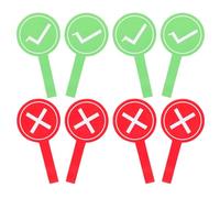 VICASKY 8piezas Paddles De Votación Reutilizables Para Clase Señales No y Verdadero o Falso Juguetes Interactivos Para Actividades Escolares Accesorios Educativos Para Estudiantes
