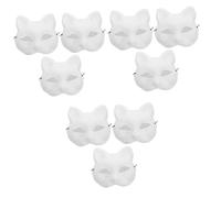 VICASKY 9 mascarillas de zorro para manualidades, máscaras para fiestas, accesorios de mascarada, máscara blanca, máscaras para colorear, máscaras para pintar, máscara para mujeres, máscara blanca