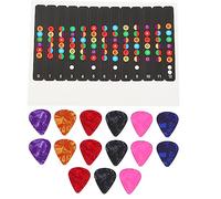 VICASKY 9juegos Pegatinas De Escalas Para Guitarra Púas De Aleatorios Accesorios Para Principiantes Fáciles De Usar y Prácticos Para Aprender Guitarra