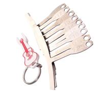 VICASKY 9piezas Galgas De Radio Metálicas Para Puentes De Guitarra Herramientas De Luthier Con Llave De Color Aleatorio Plata