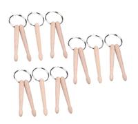 VICASKY 9piezas Llavero De Baquetas De Batería Adorable Colgante Para Amantes Música Diseño Creativo De Accesorio Para Claves y Mochilas