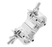 VICASKY Abrazadera De Montaje De Luz De Aleación De Aluminio Doble Cruz 18-21mm Plata Para Armazón De Iluminación y Luces Dj, Gancho Seguro Para Escenario y Equipo De Sonido