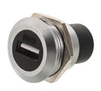 VICASKY Acoplador USB Hembra Tipo C Montaje en Panel y Diseño Empotrado | Material Plástico y Metal Acabado Liso, Instalación sin Herramientas, para Técnicos Industriales y Av