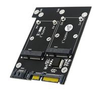 VICASKY Adaptador SSD Msata a Sata3 Dual Carcasa de Metal y Velocidad de Lectura de 520mb/s, sin Necesidad de Controladores, Adecuado para Accesorios de Ordenador