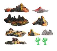 VICASKY Adornos De Volcán para Acuario 10 Piezas Decoración De Volcán Miniatura De Erupción Accesorios para Paisajismo Decoración De Paisaje Adecuado para Acuarios y Mesas De Arena