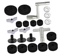 VICASKY Almohadilla de Fieltro Antideslizante para Batería Que Incluye Tuercas de Platillo, Arandelas y Tubos, Accesorio de Fieltro para Platillos de Batería
