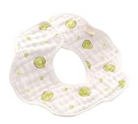 VICASKY Baberos para Bebés 3 Piezas de Algodón de 8 Capas Diseño Floral | Sandía y Abeja, Estampado de Fruta Verde, Broche Plástico Resistente, Colorido Estilo Cartoon Color Aleatorio