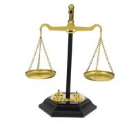 VICASKY Balanza Decorativa de Hierro para Escritorio, Estilo Moderno | Adorno de Mesa Sencillo, Uso Múltiple en Hogar y Oficina, Pieza Metálica Base Colorida