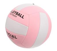 VICASKY Balón de voleibol suave inflable 5 tamaño estándar costura a máquina material grueso blanco rosa pelota de entrenamiento interior exterior voleibol entrenamiento voleibol