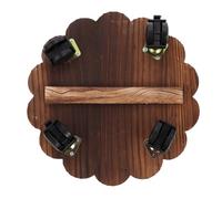 VICASKY Bandeja Móvil Ruedas de Madera Color Café para Macetas | Base Firme Freno, Alta Capacidad de Carga, para Balcón y Decoración, Apta para Tiestos