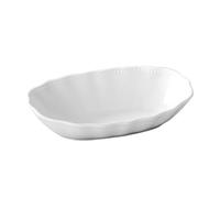 VICASKY Bandeja para Hornear, Fuente de Porcelana para Hornear, Diseño Profundo, Cerámica, Blanco, Fácil de Limpiar, sin Manchas, Apta para Microondas, para Casa y Queso Gratinado